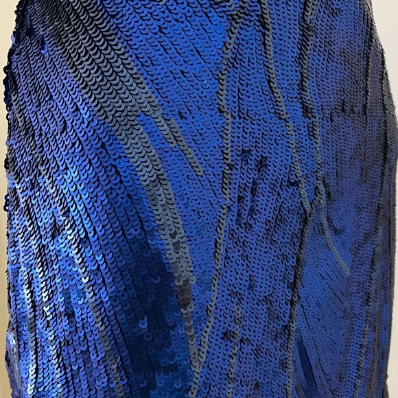 NWT Bebe blue & black sequin skirt size 2 - Picture 12 of 16